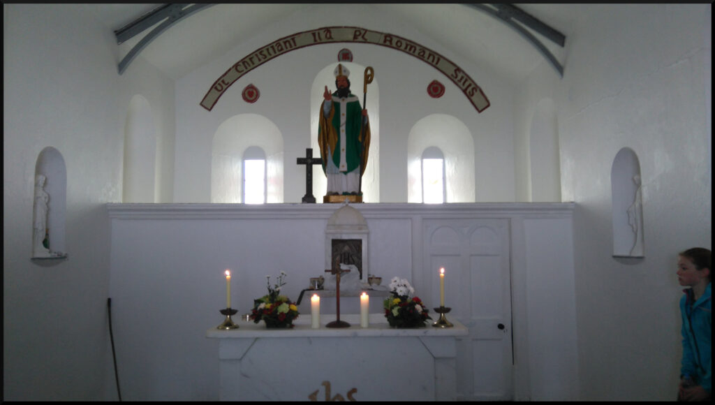 Inside the chapel on Croagh Patrick