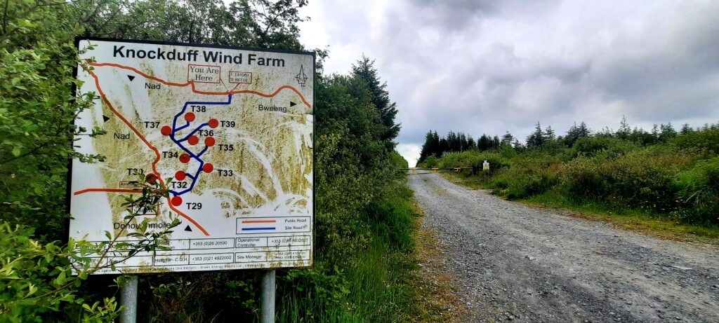 Knockduff Wind Farm Sign Post